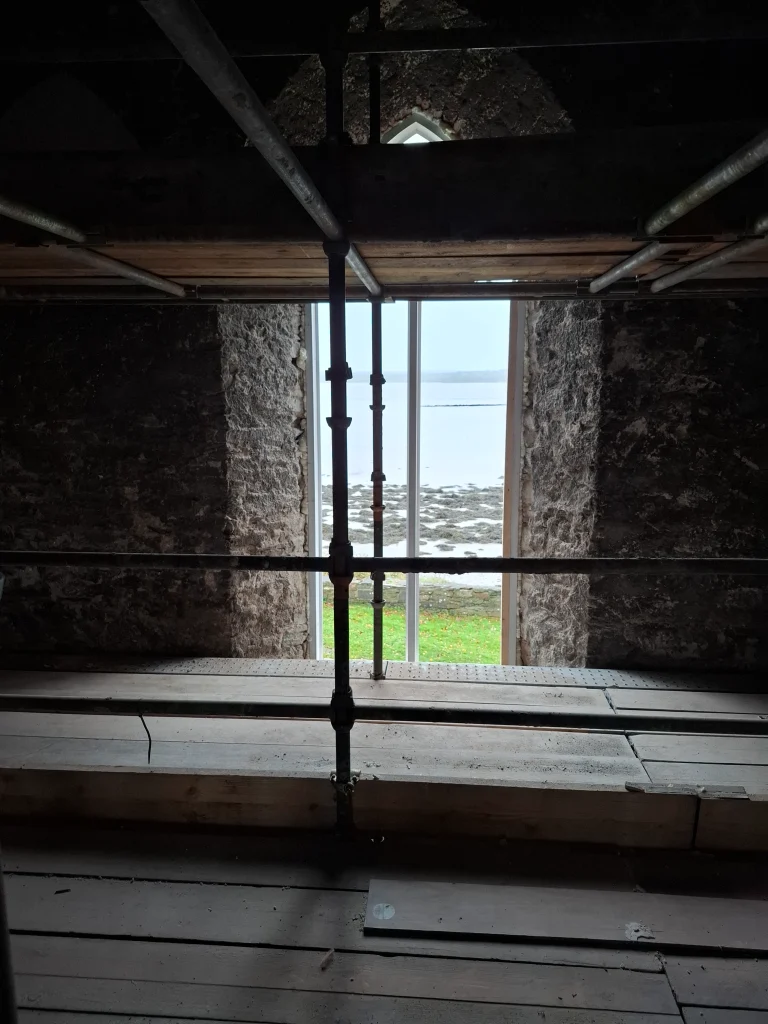 View from inside Labasheeda hall during renovations