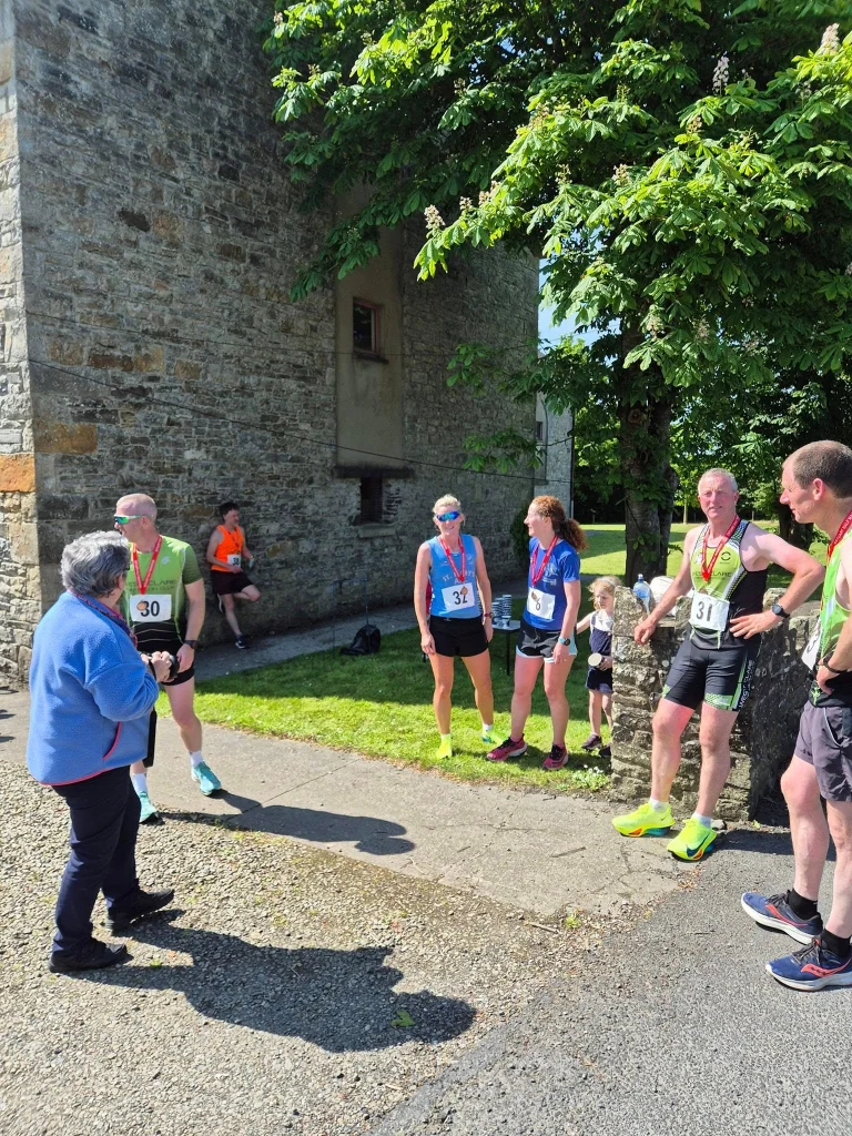 Runners gathered outside Labasheeda Hall