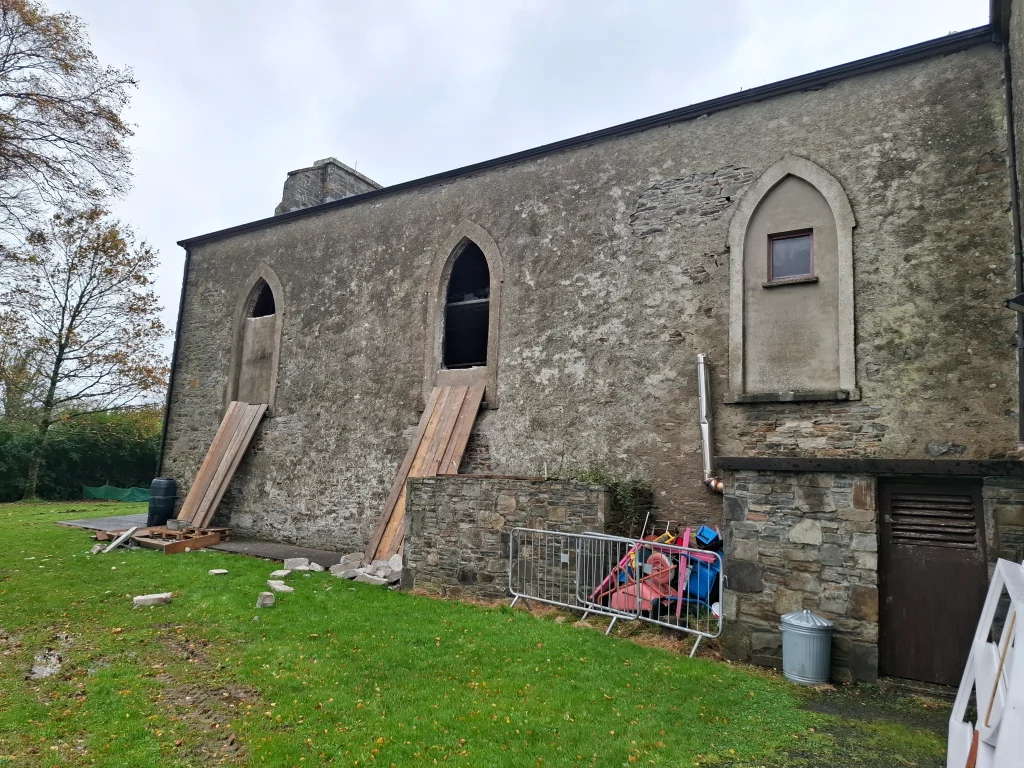 Exterior of Labasheeda Hall prior to new windows